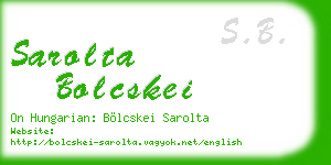 sarolta bolcskei business card