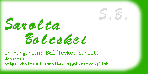 sarolta bolcskei business card